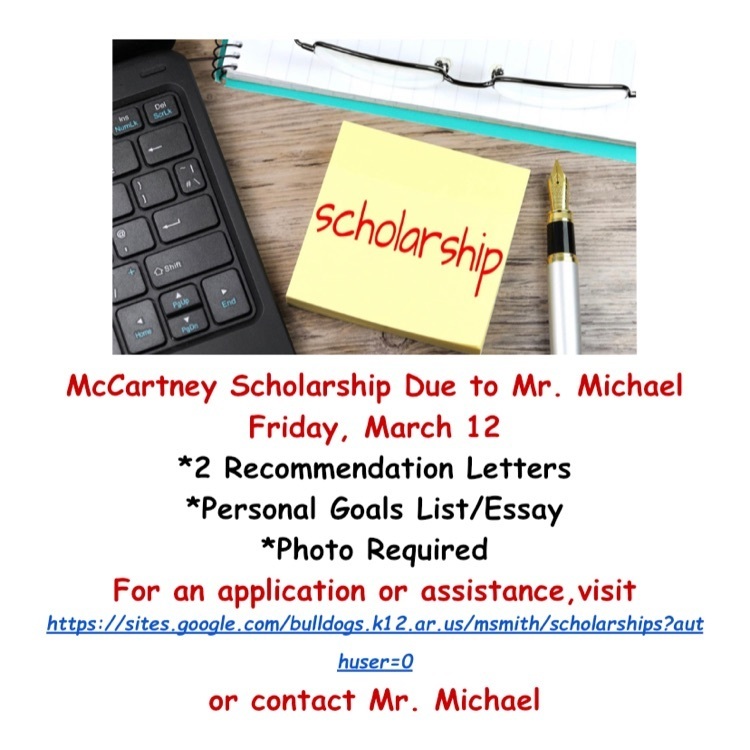 McCartney Apps Due Friday